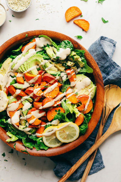 Sweet Potato & Avocado Green Salad