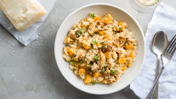 Wild Rice Risotto with Butternut Squash and Cauliflower